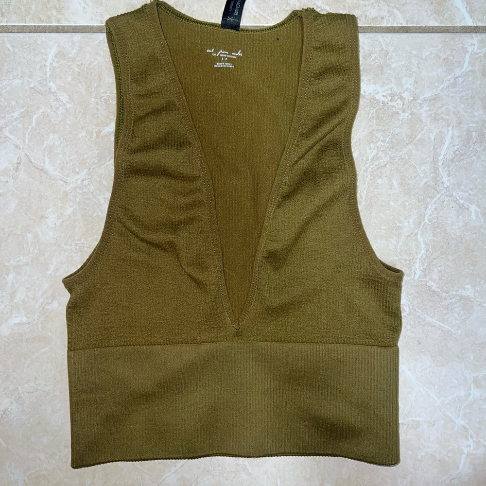 Urban Outfitters Olive Green Sleeveless Knit Top
